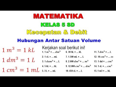 Soal matematika kelas 6 satuan volume dan debit