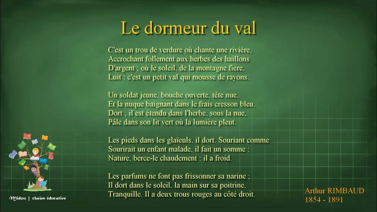 Poésie Le dormeur du val Arthur