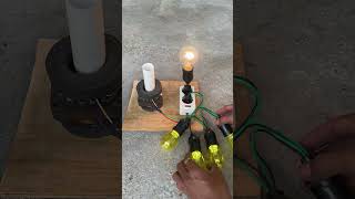 Free electricity energy 2200KW 220v magnetic generator with copper wire light bulb at home