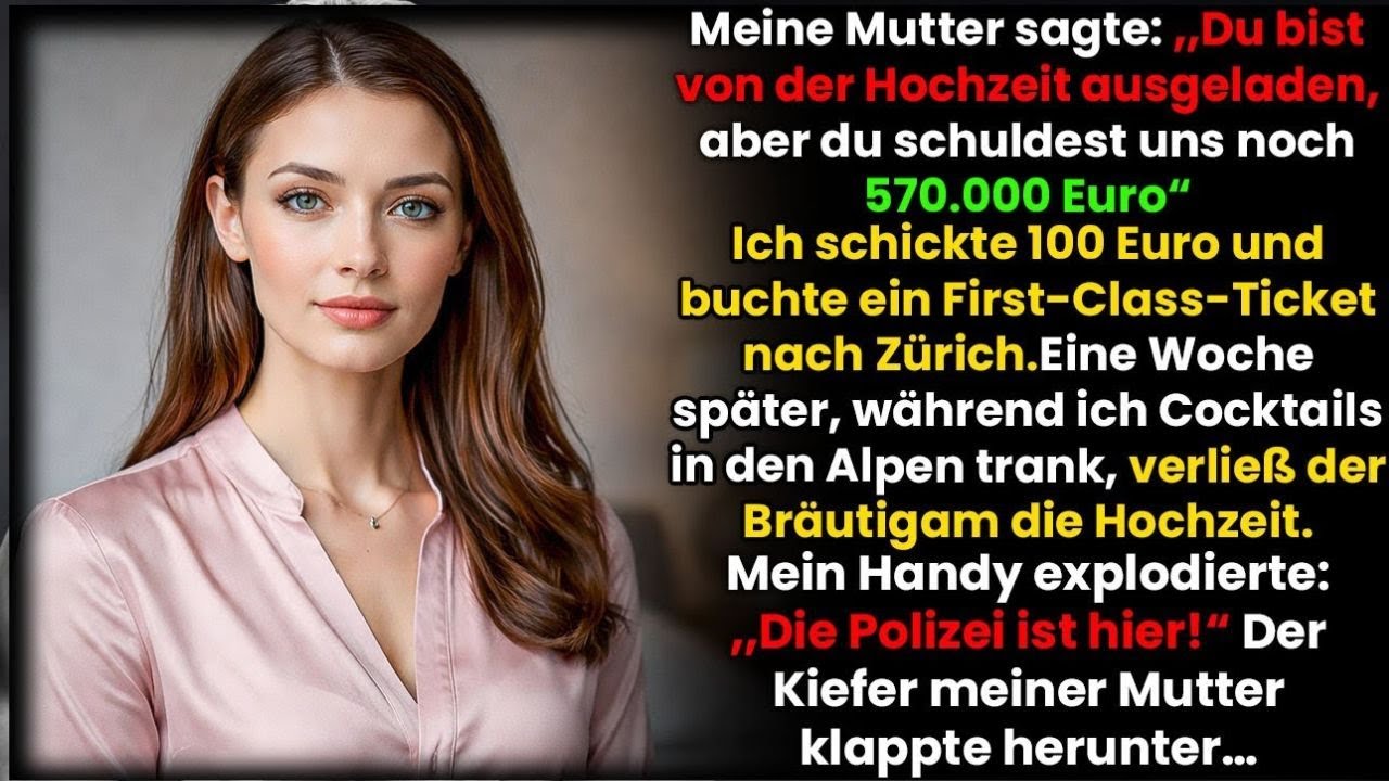 Von der Hochzeit ausgeladen“, sagte Mom – ich buchte Urlaub. Eine Woche später brach alles ein