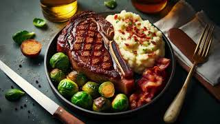 The BEST Steak Dinner EVER! (Ribeye, Creamy Mash & Bacon Brussels)