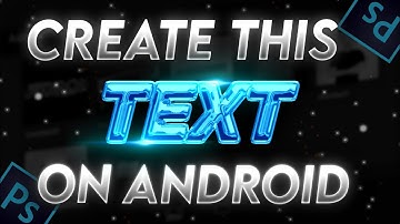 How To Create Mirror / Chrome Text Effect On Android | PsCc Text  Tutorial | Editor Dark