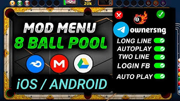 💥 Latest 8ball Mod Menu Apk - Aimbot long line | Hacks 8ball pool 2025 