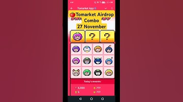 🍅Tomarket Airdrop Combo 27  November #cryptocurrency #dailycombo #airdrops #tomarket #tomatoes