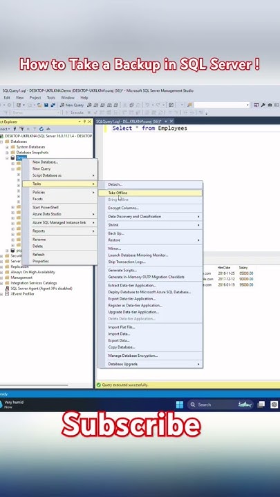 How to Take a MSSQL Database Backup in SQL Server (Step-by-Step) - YouTube