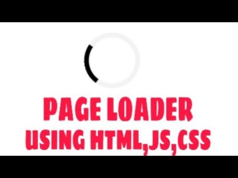 BEAUTIFUL PAGE LOADER IN HTML WITH CSS✓ |W3 WEB GURU