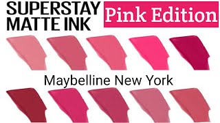 Maybelline super stay matte ink pink shades | Maybelline lipglosses| #mayblline  #maybellinenewyork