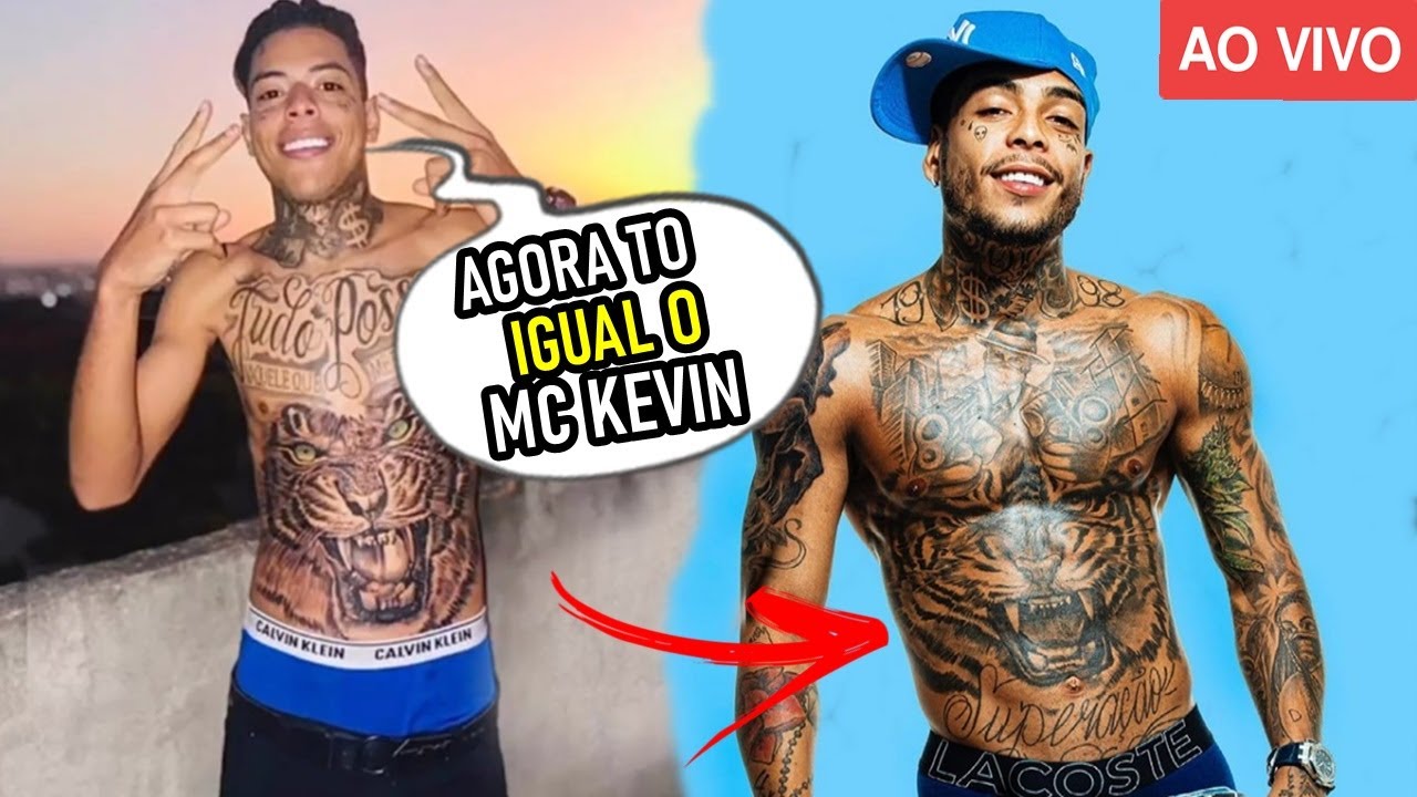 Sosia Do Mc Kevin Faz Nova Tatuagem Igual A Dele E Deu Tr3tra Em Live Youtube