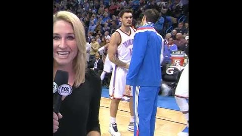 Nick Collison & Steven Adams intense hand shake pre game