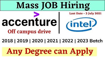 Accenture | Intel Off Campus Drive 2019 2020 2021 2022 2023 - job in accenture | Recruitment 2021