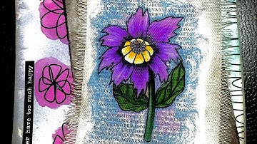 Rub ons mixed media page from Emma’s happy place