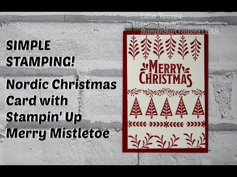 Stampin up, merry mistletoe, Very quick and simple Christmas 🎄 card