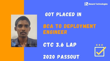 Besant Technologies Velachery  | BCA to Cloud Engineer | Placed Student Gowtham Success Story