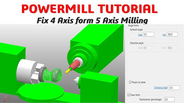 PowerMill Tutorial #64 | Fix 4 Axis Form 5 Axis Milling | CADCAM TUTORIAL
