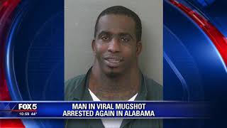 Man in viral mugshot arrested again in Alabama