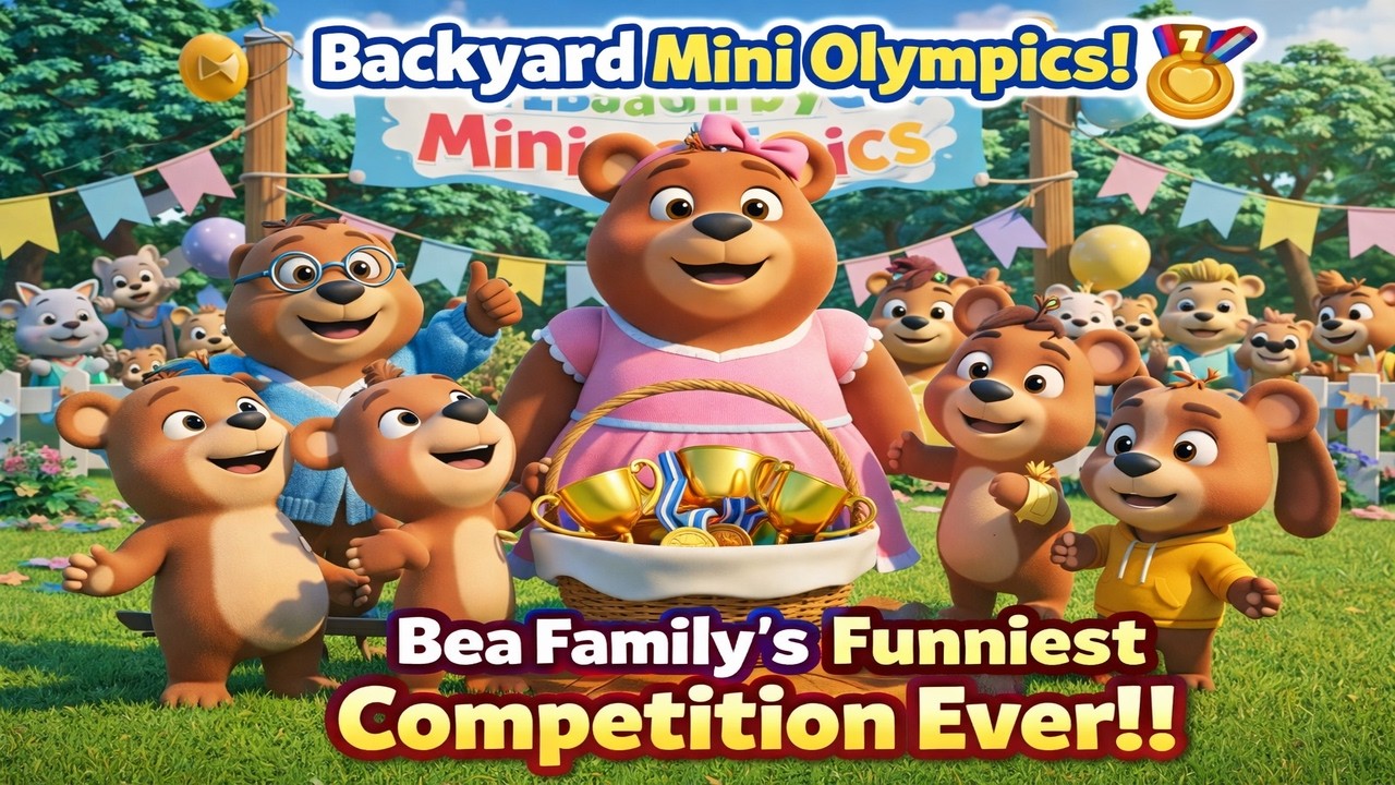 Backyard Mini Olympics! 🏅🐻  Bear Family’s Funniest Competition Ever!