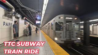 TTC Subway Train Ride on Line 2 Bloor-Danforth Westbound