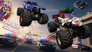 High Speed Monster Truck Police Chase: Can We Catch Pirate's Curse?