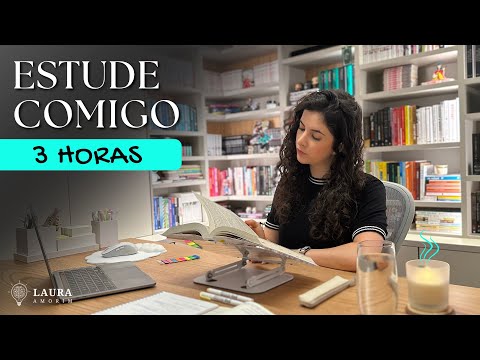 Estude comigo em TEMPO REAL (3 horas) #207 | Study with me | Laura Amorim