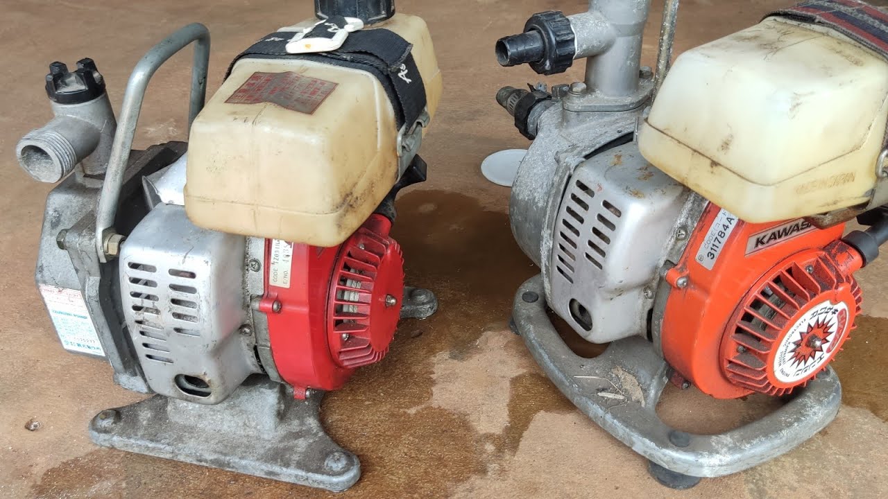 Máy bơm nước nhật bãi giá 350k Kawasaki KT27 mới 90%.