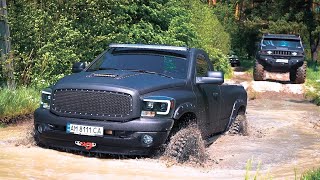 Offroad. Dodge Ram vs HUMMER H2 on the most EXTREME offroad trail.