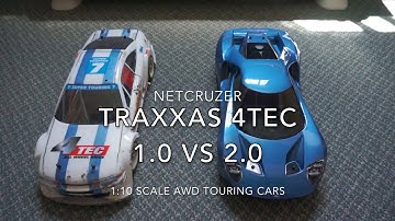 Traxxas 4-TEC 1.0 vs 2.0 Ford GT - Tandem RC Drifting - Netcruzer RC