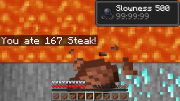 Minecraft UHC but the more you EAT, the SLOWER you become.