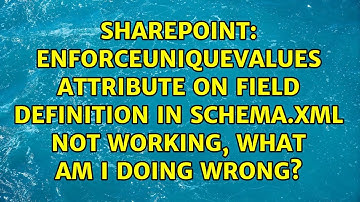EnforceUniqueValues attribute on Field definition in Schema.XML not working, what am I doing wrong?