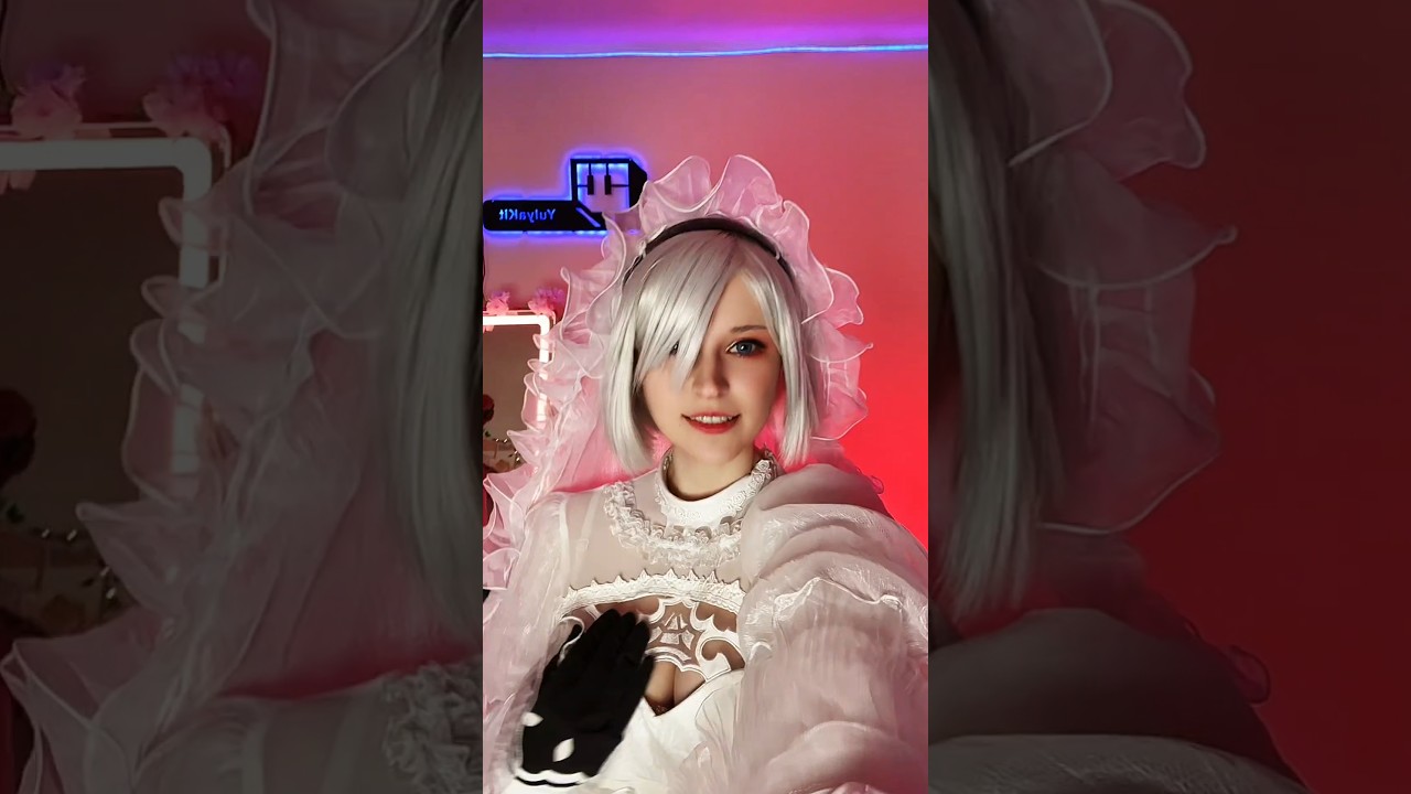 🤍🤍 #cosplay #animegameycosplay #egirl #2b #cosplaygirl #nierautomata #nierautomata2b