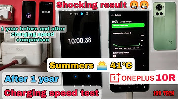 Oneplus 10R after 1 year #charging #speed #test in #summer 🌅 #41°C #shocking #result #viral #90fps