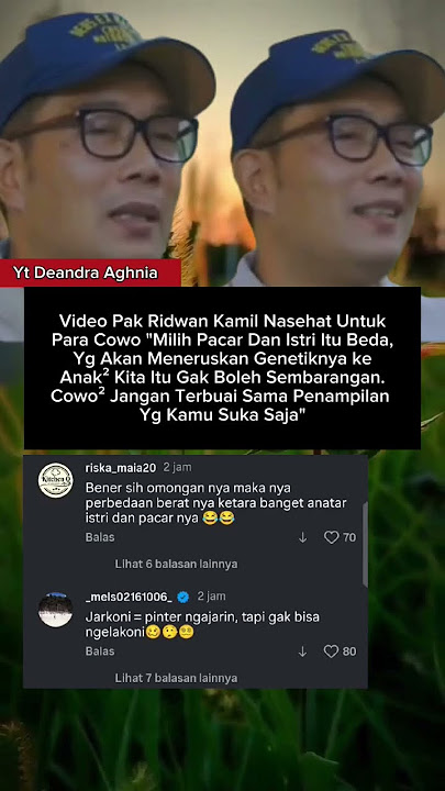 Pak Ridwan Kamil Beri Nasehat Antara Pilih Pacar Dan Istri #ridwankamil #lisamariana #shorts #viral