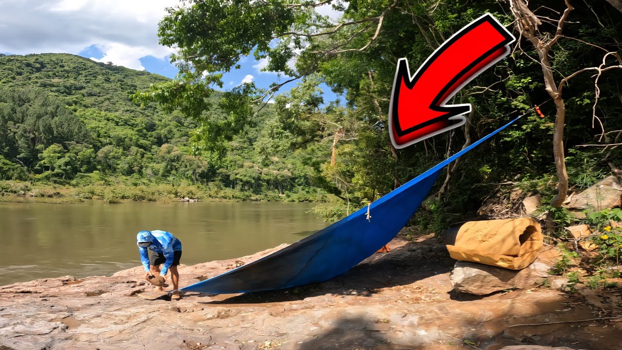 Acampei Entre O Rio e a Mata! Pescamos a noite mas o RESULTADO NÃO AGRADOU!