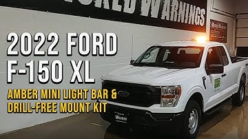 2022 F-150 XL Work Truck Amber Mini Light Bar & Drill-Free Mount Kit