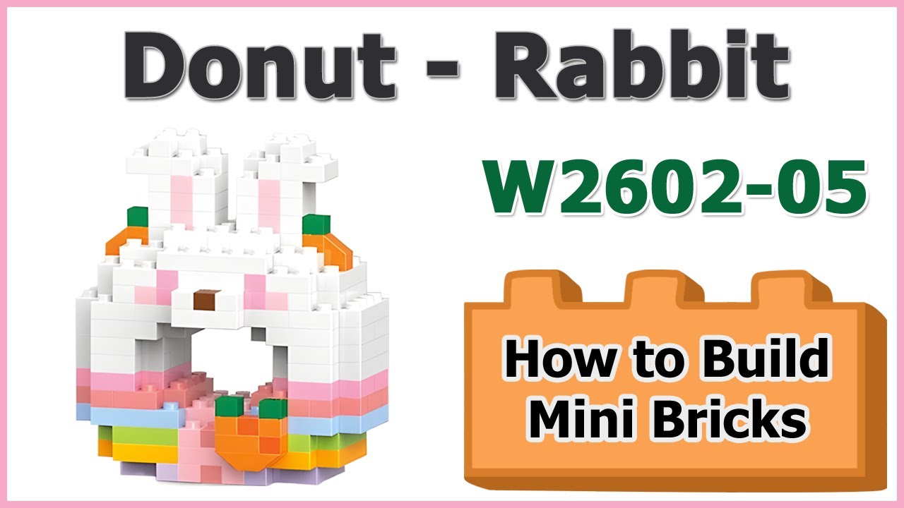 How to Build Mini Blocks Donut Rabbit W2602-05 Review Instructions ...