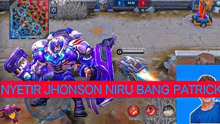 🔵 NYETIR MOBIL JHONSON NIRU BANG PATRICK!! UNIK AUTO NUBRUK TIANG BENDERA |MOBILE LEGENDS BANG BANG