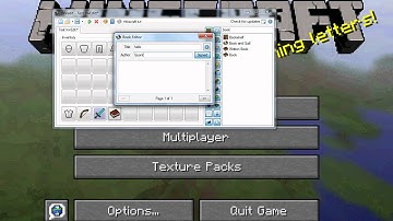 Minecraft 1.4.6 How to use inventory editor!