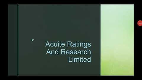 Acuite Ratings And Research Limited
