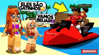 PASSEI de JETSKI com MEU IRMÃOZINHO e As MENINAS de BIQUINI FICARAM APAIXONADAS... BROOKHAVEN Roblox