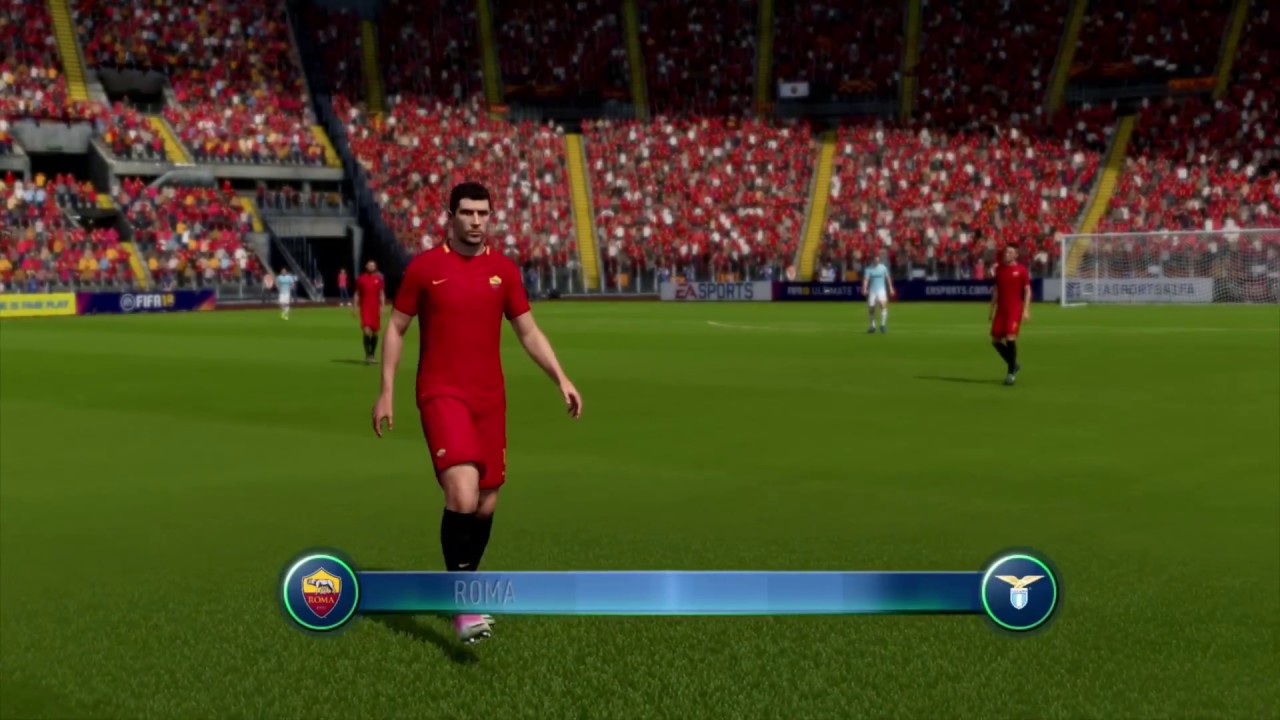 roma vs lazio in italiano fifa 18 switch - YouTube