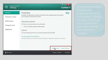 How to restore Kaspersky Anti-Virus 2014 to its initial state