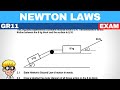 Newton laws exam questions