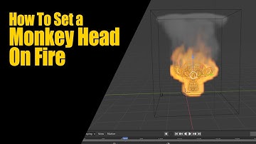 How to set a monkey head on fire / Blender Beginner Tutorial / Part 02