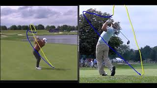Ryan Moore Golf Swing - Past vs Present - Tracer - Hybrid / Driver