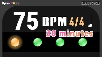75BPM Metronome │ 4/4 │ 4th │ Wood │ 30min
