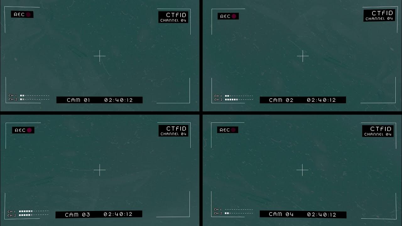 Security Camera 4 way split screen CCTV static 4K Snowman Digital