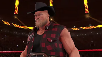 Cowboy Dick Hutton vs Cowboy Brock Lesnar - WWE 2K22 MultiVerse wrestling