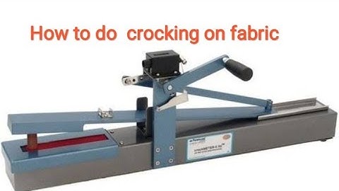 AATCC 8, Colour fastness to crocking #textile #textileindustry #crocking