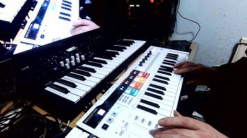 -Morning Coffee- Arturia Keystep Pro play with Hydrasynth and  Korg Wavestate