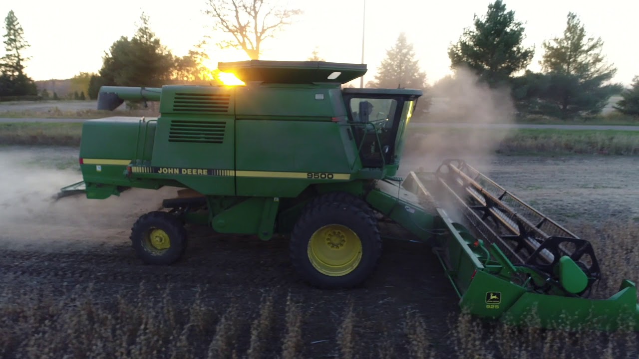 Kevin Combining Soybeans, Oct 2017