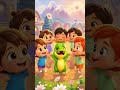 Ring a Ring o’ Roses 🦖🌈| Dino &amp; Kids Sing | Rhyme| Dino Park #nurseryrhymes #cartoon #animation #ai
